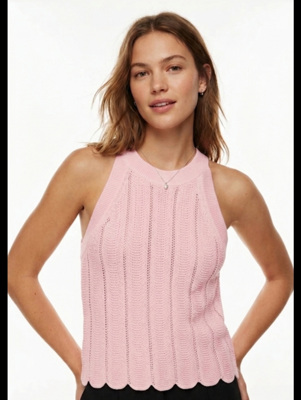 Wilfred Women's New Halter Soft Blush Pink, Rose Fard Doux, Size S.